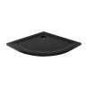 New Trendy Mild Stone Brodzik Akrylowy Półokrągy R55 80x80x4,5 Czarny (B-0579)