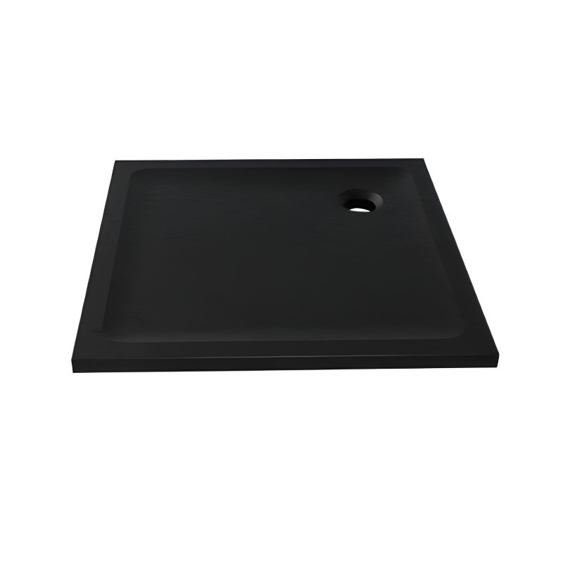 New Trendy Mild Stone Brodzik Akrylowy Kwadratowy 100x100x4,5 Czarny (B-0585)