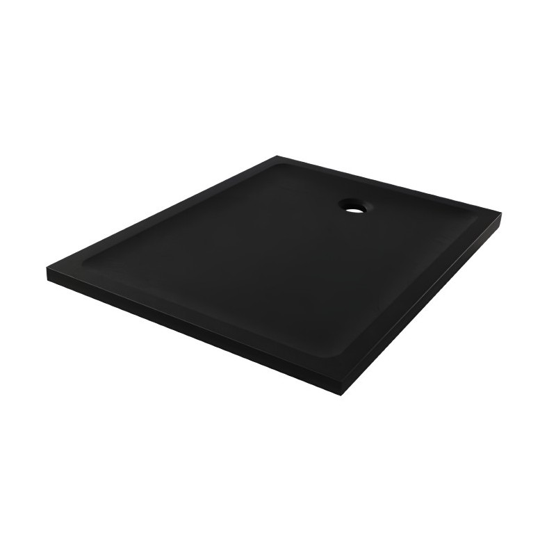 New Trendy Mild Stone Brodzik Akrylowy Prostokątny 110x90x4,5 Czarny (B-0597)