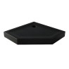 New Trendy Mild Stone Brodzik Akrylowy Pięciokątny 80x80x11,5 Czarny (B-0560)