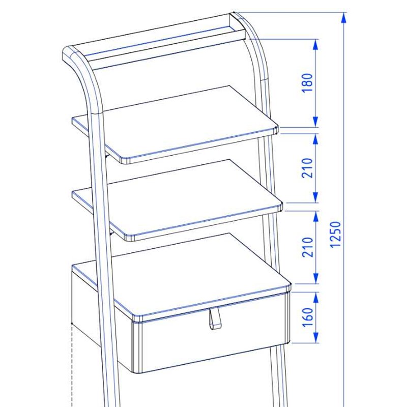 Krofam Moss Regał 50 cm jasno szary półmat (145-0102)