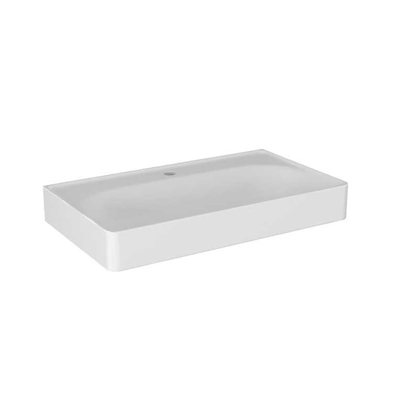 Krofam Moss Umywalka meblowa Solid Surface 70 cm z otworem na baterię (145-0500)