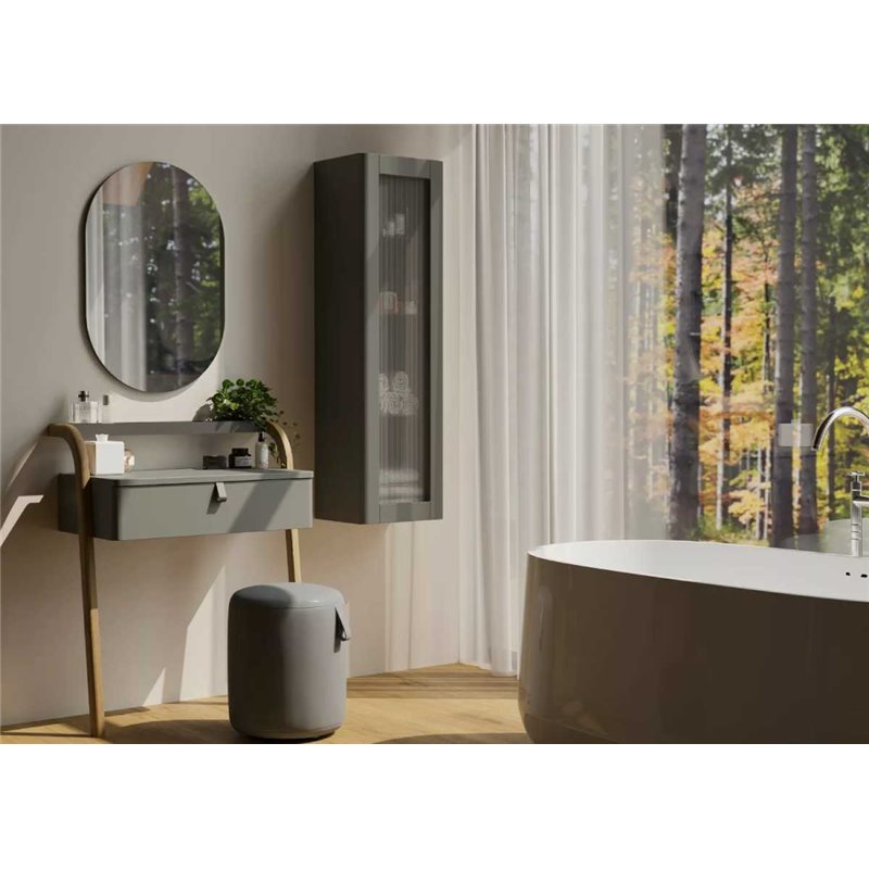 Krofam Moss Lustro owalne Moss 50x75 cm szaro-zielony półmat (145-0206)