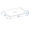 Krofam Chic Blat kompaktowy 60 cm struktura kamienia czarny (156-0101)