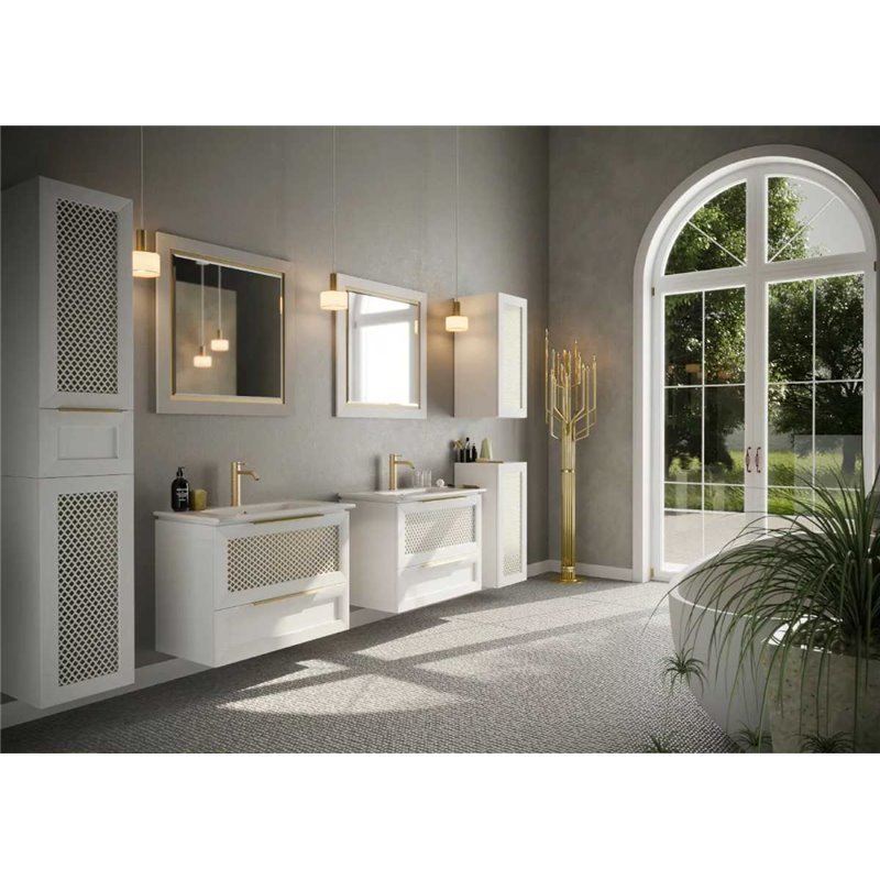 Krofam Chic Lustro 60x80 cm biały półmat (144-0006)