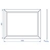 Krofam Chic Lustro 100x80 cm czarny półmat (144-0108)