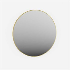 Krofam Edge Lustro okrągłe w aluminiowej anodowanej ramie COMO 80 cm złota rama (138-0006)