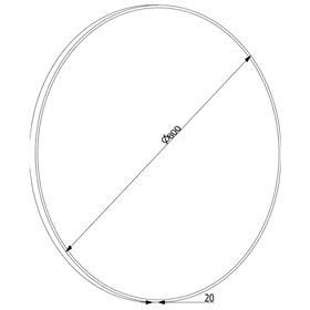 Krofam Edge Lustro okrągłe w aluminiowej anodowanej ramie COMO 80 cm złota rama (138-0006)