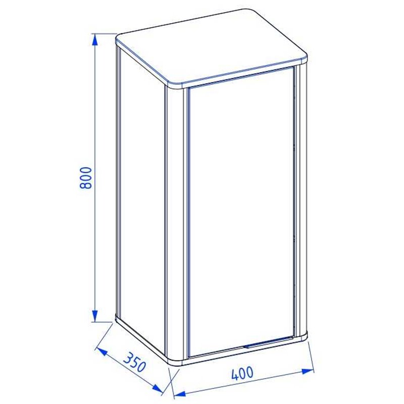 Krofam Vibe Szafka niska 40 cm biało-szary półmat (146-0003)