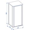 Krofam Vibe Szafka niska 40 cm biało-szary półmat (146-0003)