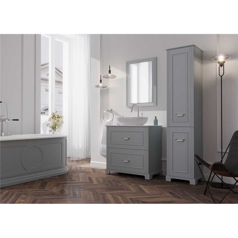 Krofam Oxford Szafka podumywalkowa 80 cm ciemno szary półmat (141-0104)