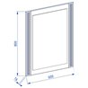 Krofam Oxford Lustro 60x80 cm stara ciemno szary półmat (141-0102)