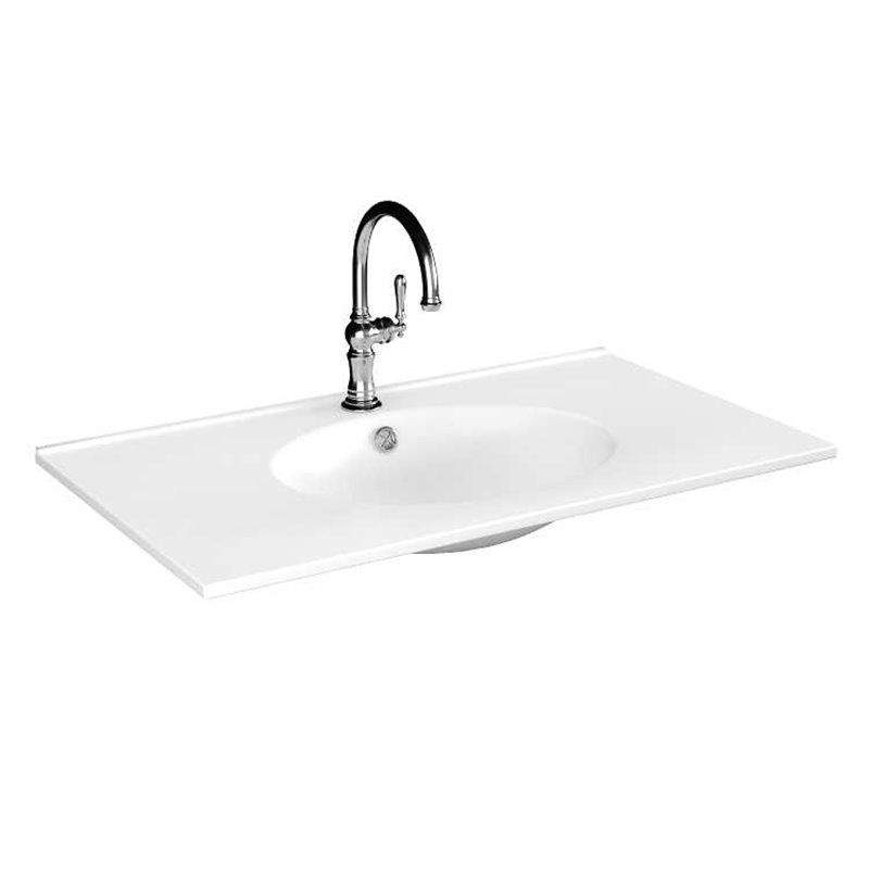 Krofam Oxford Szafka podumywalkowa 80 cm ciemno szary półmat z umywalką ceramiczną Meg (141-0104+141-0091)
