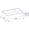 Krofam Uniq Umywalka Solid Surface UNIQ 50 cm | z otworem na baterię (150-0500)