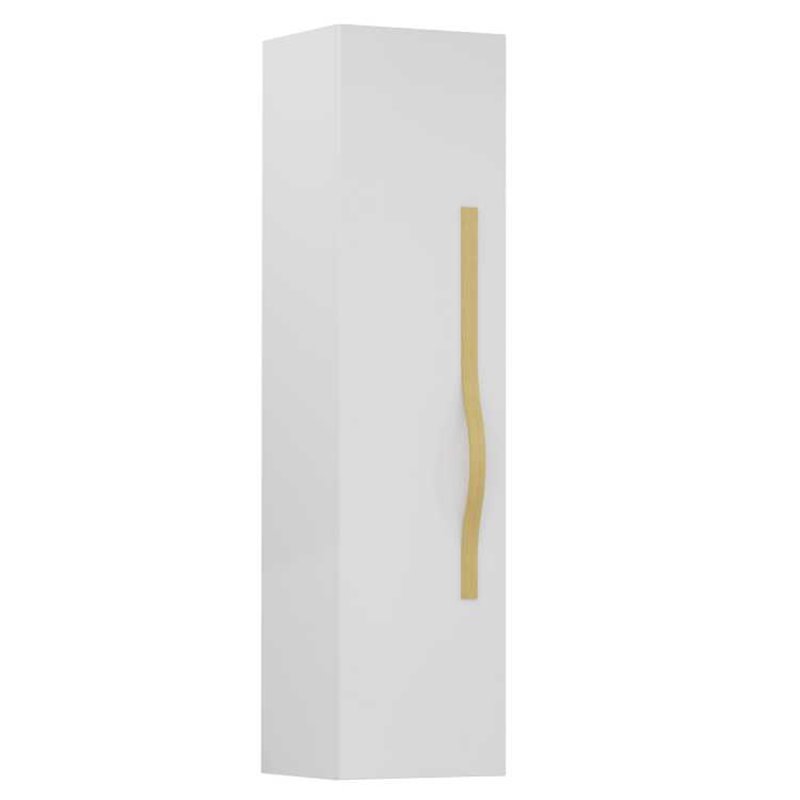 Krofam e-Vog Szafka wysoka 33 cm biały połysk / uchwyt złoty (159-0007)