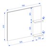 Krofam e-L_Wood Lustro 79 cm biały połysk (139-0010)