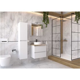 Krofam e-Arco Szafka lustrzana 60 cm biały połysk (149-0016)