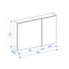 Krofam e-Arco Szafka lustrzana 80 cm biały połysk (149-0017)