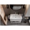 Krofam e-Lov Szafka podumywalkowa 80 cm biały połysk z umywalką ceramiczną (137-0003+137-0556)