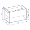 Krofam e-Lov Szafka podumywalkowa 80 cm biały połysk z umywalką ceramiczną (137-0003+137-0556)