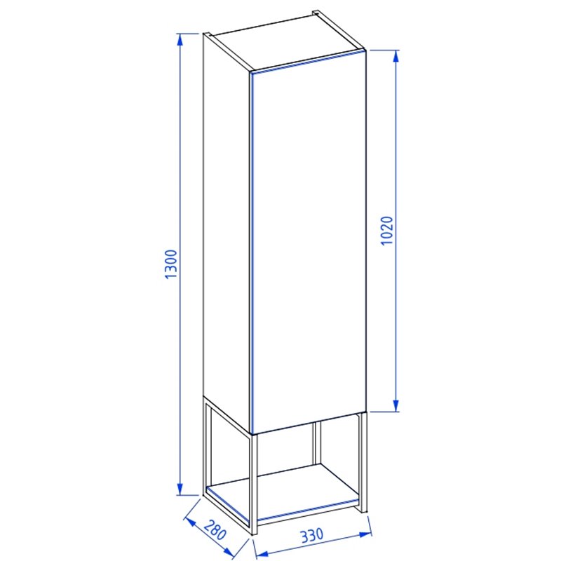Krofam e-Lov Półka z relingiem 40 cm szaro-zielony półmat (137-0105)