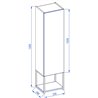 Krofam e-Lov Półka z relingiem 40 cm szaro-zielony półmat (137-0105)