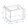 Krofam e-Lov Szafka podumywalkowa 60 cm szaro-zielony półmat z blatem i umywalką (137-0102+156-0106+137-0503)