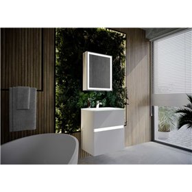 Krofam Neo Szafka lustrzana LED biały połysk (160-0002)