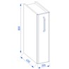 Krofam Comfy Szafka Cargo 20 cm biały połysk/ dąb castello (147-0012)