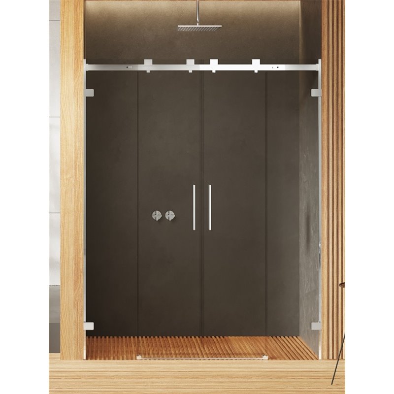 New Trendy Softi Drzwi wnękowe 2D 150x200 cm szkło czyste 8mm Active Shield 2.0  (EXK-5267)