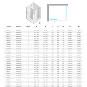 New Trendy Softi Kabina prysznicowa 1D prostokątna Lewa 140x80x200 8mm Active Shield 2.0  (EXK-5311)
