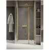New Trendynew Soleo Light Gold Drzwi wnękowe 100x195 cm 6mm Active Shield 2.0 - z elementem stałym (D-0483A-WK)