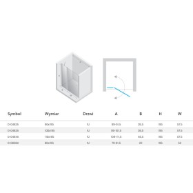 New Trendynew Soleo Light Gold Drzwi wnękowe 100x195 cm 6mm Active Shield 2.0 - z elementem stałym (D-0483A)