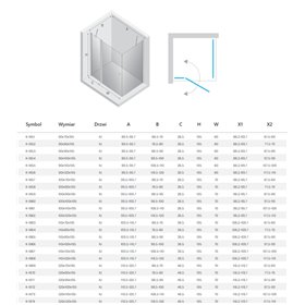 New Trendy New Soleo Light Gold Kabina prysznicowa prostokątna U 110x70x195 szkło czyste 6mm Active Shield 2.0 (K-1863)