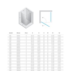 New Trendy New Soleo Light Gold Kabina prysznicowa 1D prostokątna U 100x70x195 cm Active Shield 2.0 (K-1845)