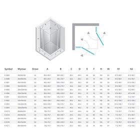 New Trendy New Soleo Light Gold Kabina prysznicowa 2D prostokątna U 100x120x195 cm Active Shield 2.0  (K-1891)