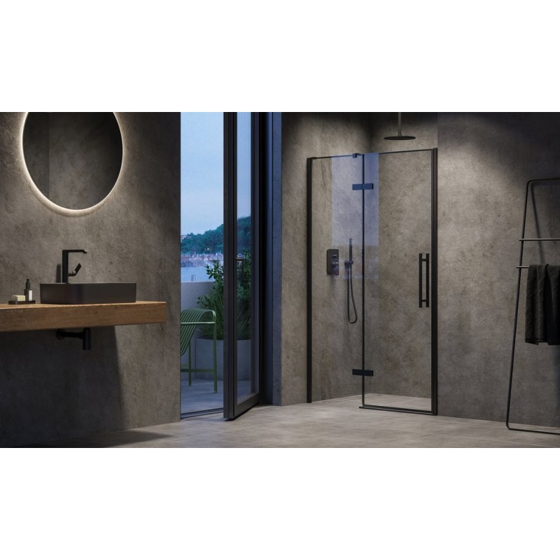 Ravak Cool Drzwi dwuelementowe 120 cm profile czarne (X0VVGC300Z1)