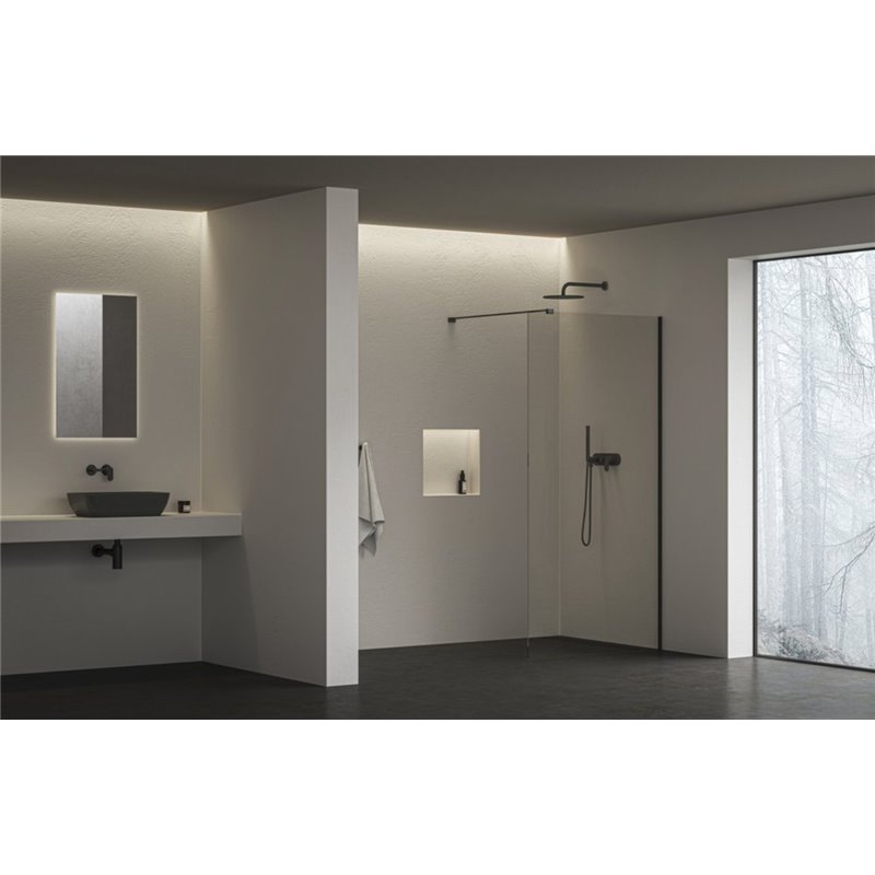 Ravak Air Wall Kabina Walk-in 120 cm czarna (GW9WG0300Z1C)