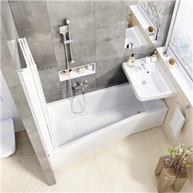 Ravak Be Happy Wanna asymetryczna biała lewa 170x75 cm (C941000000)