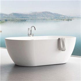 Ravak Freedom Wanna wolnostojąca 169x80 cm biała z czarnym odpływem i przelewem (XC00100032)