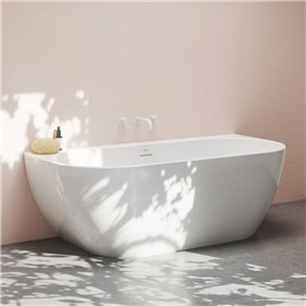 Ravak Freedom Wanna wolnostojąca 166x80 cm biała z czarnym odpływem i przelewem (XC00100033)