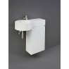 Rak Ceramics Petit Zestaw Umywalka podwieszana okrągła z blatem i Szafka podwieszana 40 cm biała (PET277JOY040PWH)
