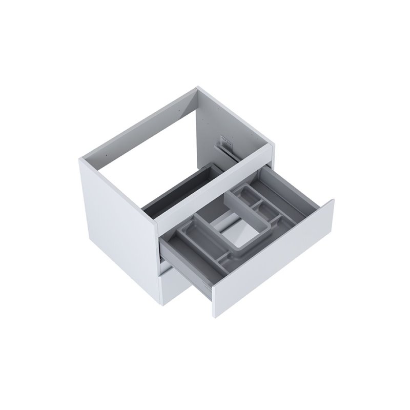 Oltens Vernal szafka podumywalkowa wisząca z blatem 60 cm szary mat (68115700)