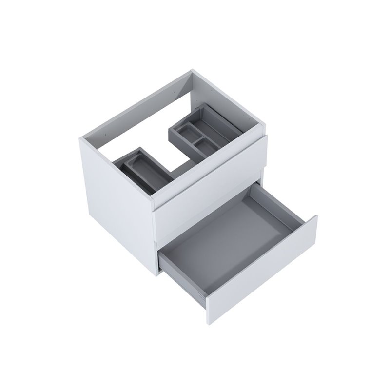 Oltens Vernal szafka podumywalkowa wisząca z blatem 60 cm szary mat (68115700)