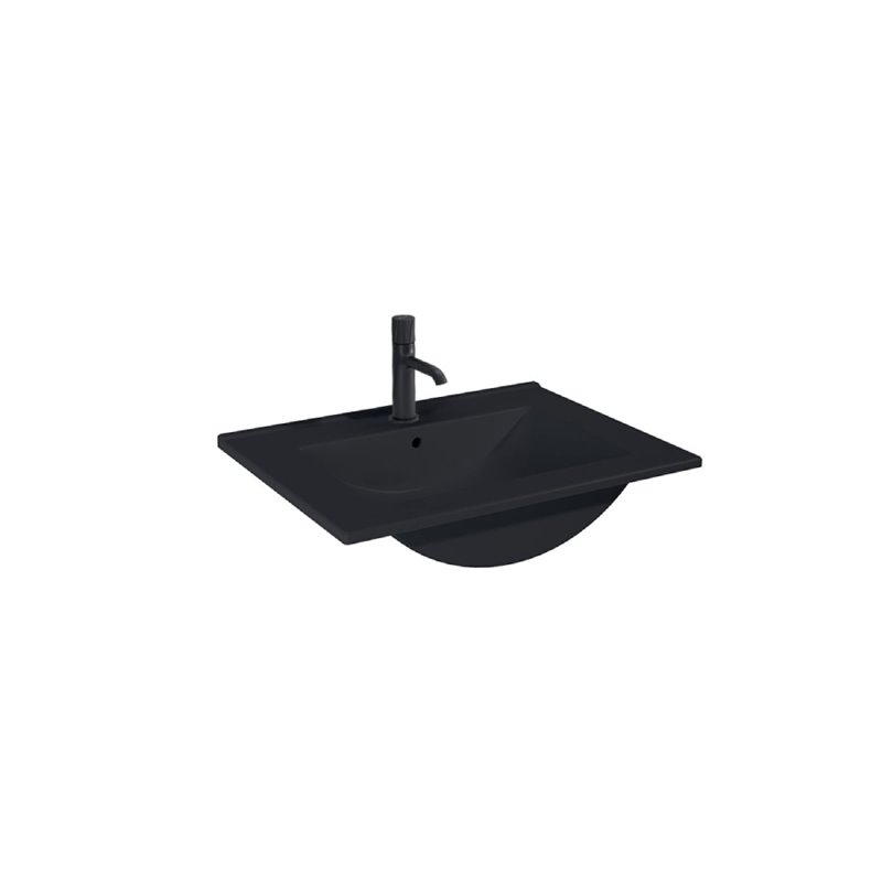 Oltens Jog szafka szary mat z umywalką czarną 60 cm (68005700)