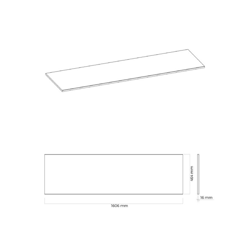 Oltens Jog zestaw mebli łazienkowych 160 cm z blatem szary mat/dąb (68356700)