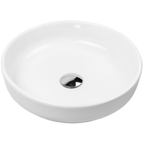 Oltens Fosa umywalka 40 cm nablatowa okrągła z powłoką SmartClean biała (40802000)