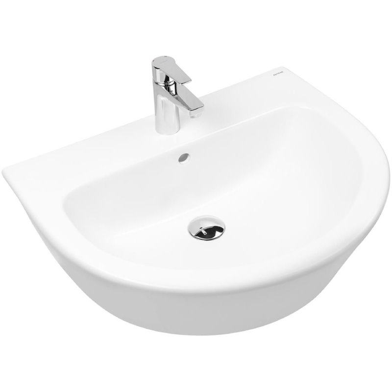Oltens Jog umywalka 61x49 cm wisząca z powłoką SmartClean biała (41501000)