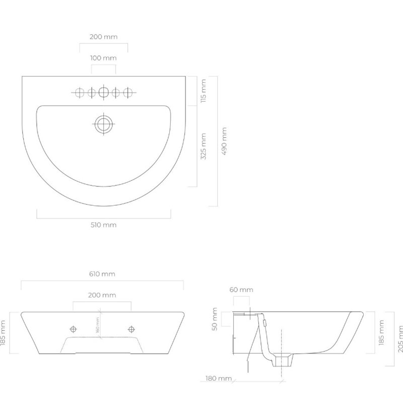 Oltens Jog umywalka 61x49 cm wisząca z powłoką SmartClean biała (41501000)
