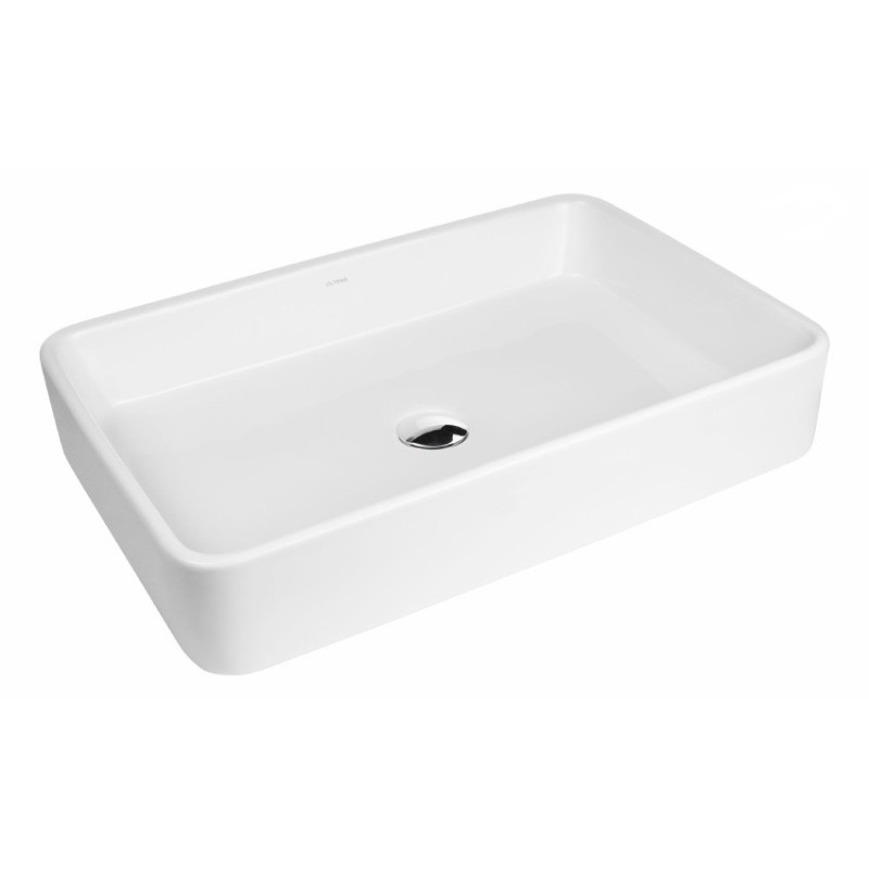 Oltens Lustra umywalka 60,5x35 cm nablatowa prostokątna biała (40306000)